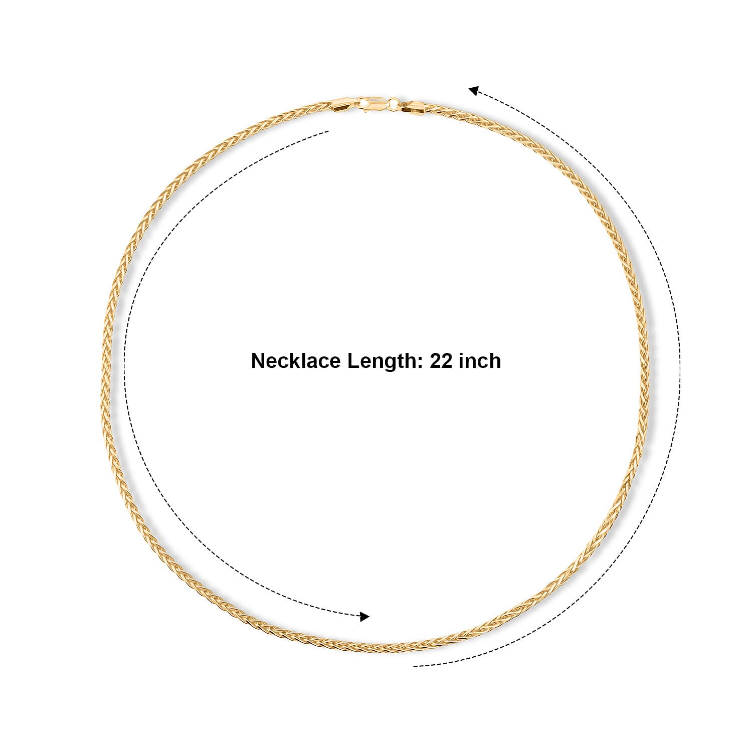 Spiga Chain in Vermeil YG Over Sterling Silver 22 Inches