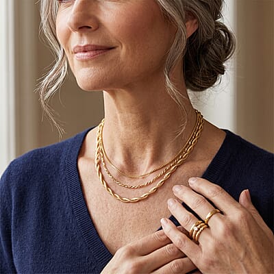 14K YG Over Sterling Silver Necklace 5.8 Grams