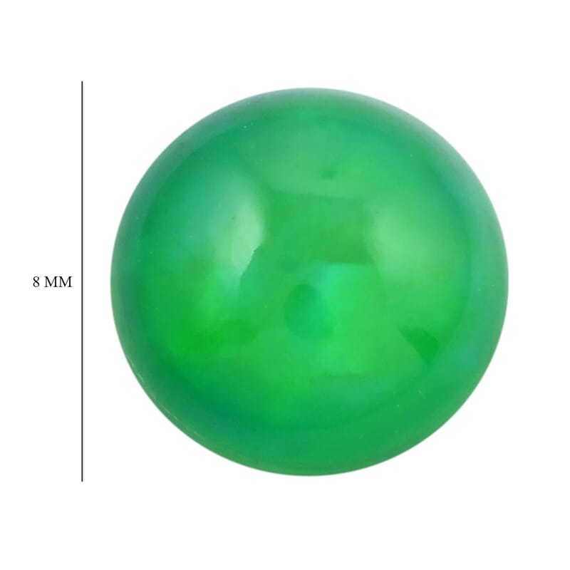 AAA Enhanced Green Opal (Rnd 8 mm) 1.00 ctw