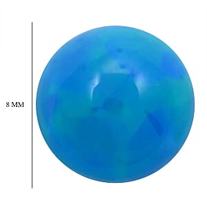 AAA Enhanced Blue Opal (Rnd 8 mm) 1.00 ctw