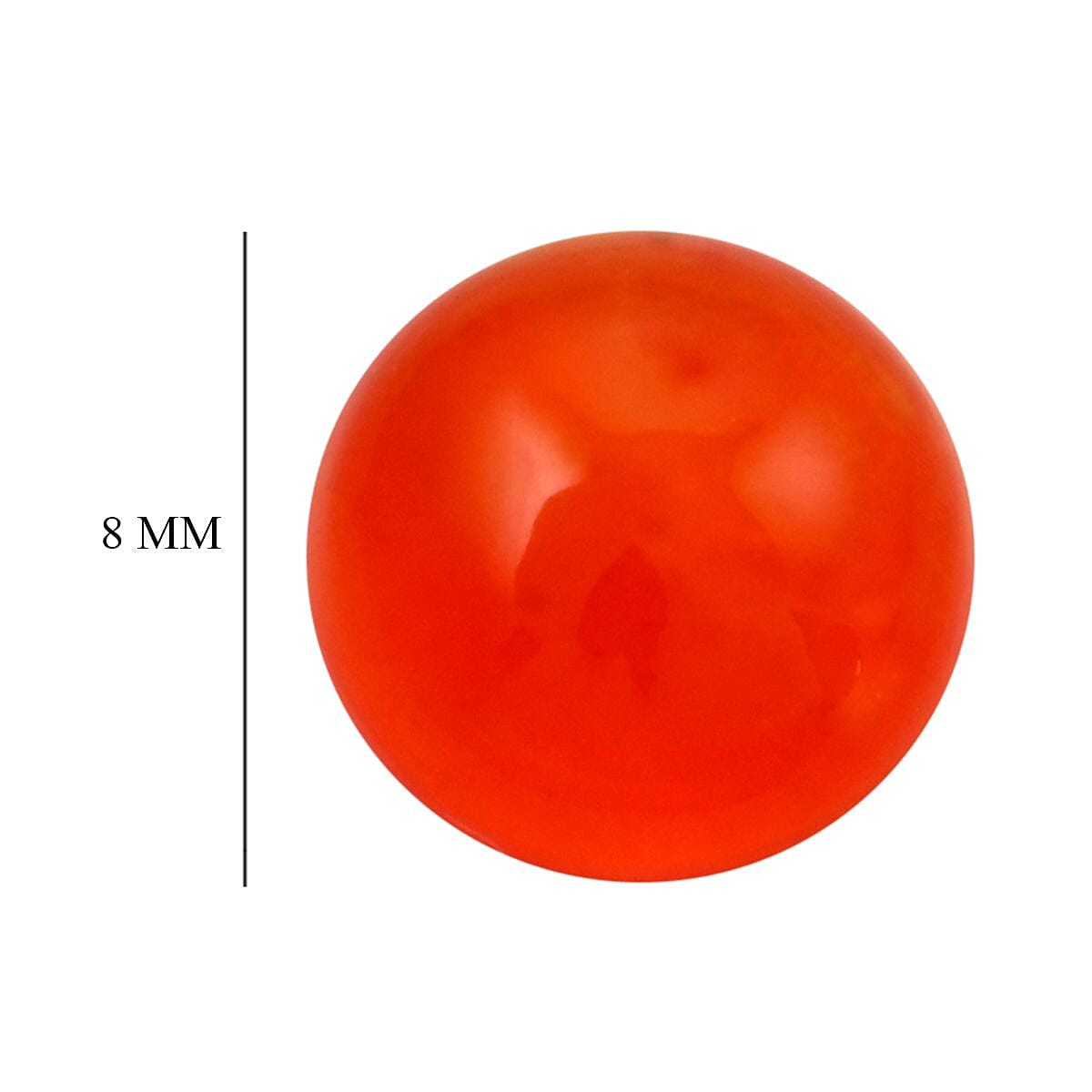 AAA Orange Dyed Ethiopian Opal (Rnd 8 mm) 1.00 ctw