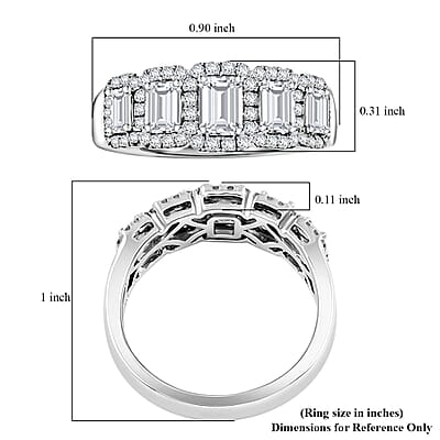 Modani Diamond VS 1.63 ctw Ring in 950 Platinum (Size 10.0) 7.30 Grams