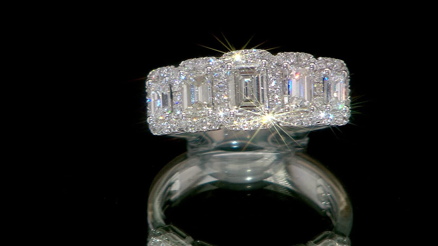 Modani 950 Platinum Diamond (G VVS2) Ring (Size 10.0) (7.30 g) 1.63 ctw
