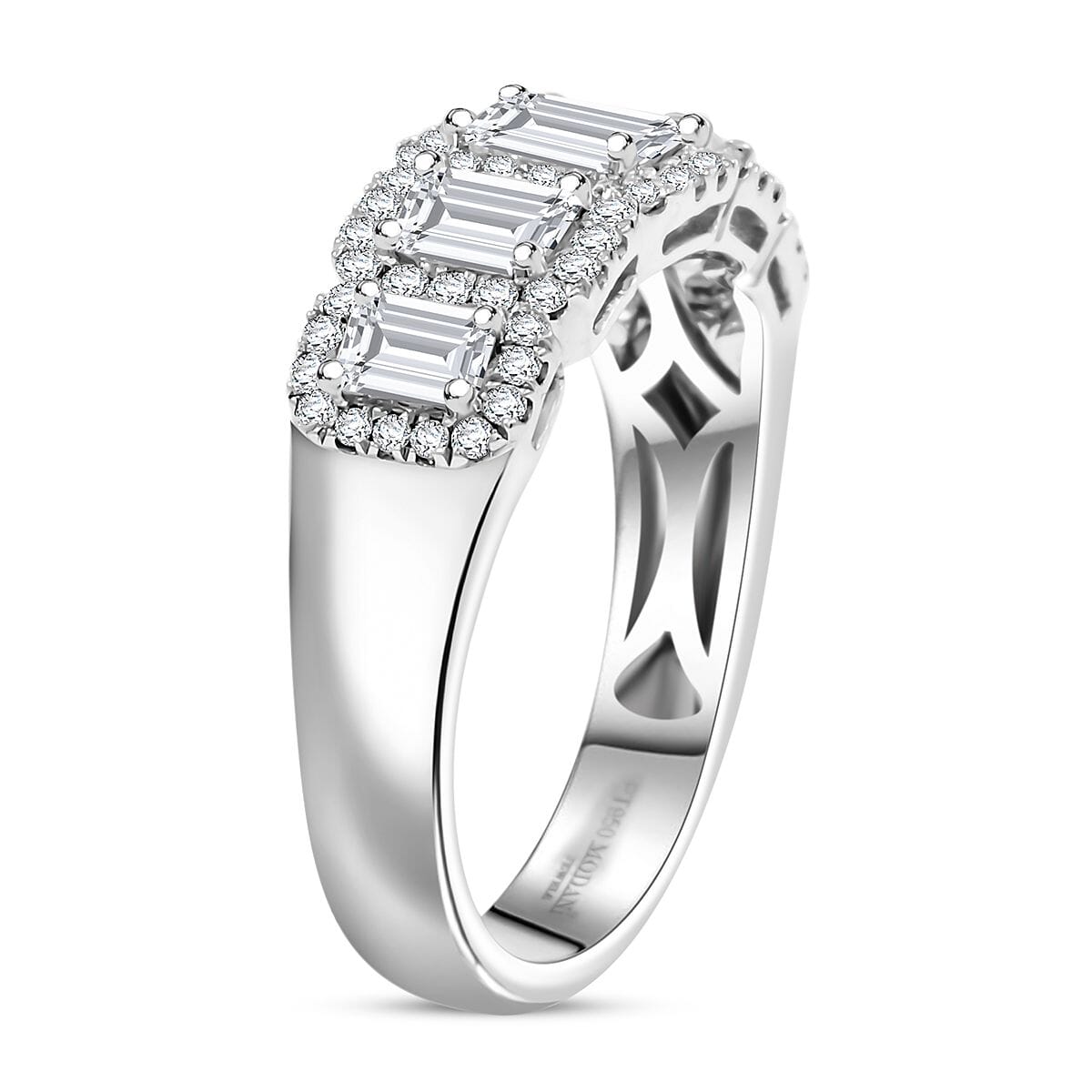 NY Closeout Modani 950 Platinum Diamond (G VVS2) Ring (Size 7.0) (7.30 g) 1.63 ctw image number 3