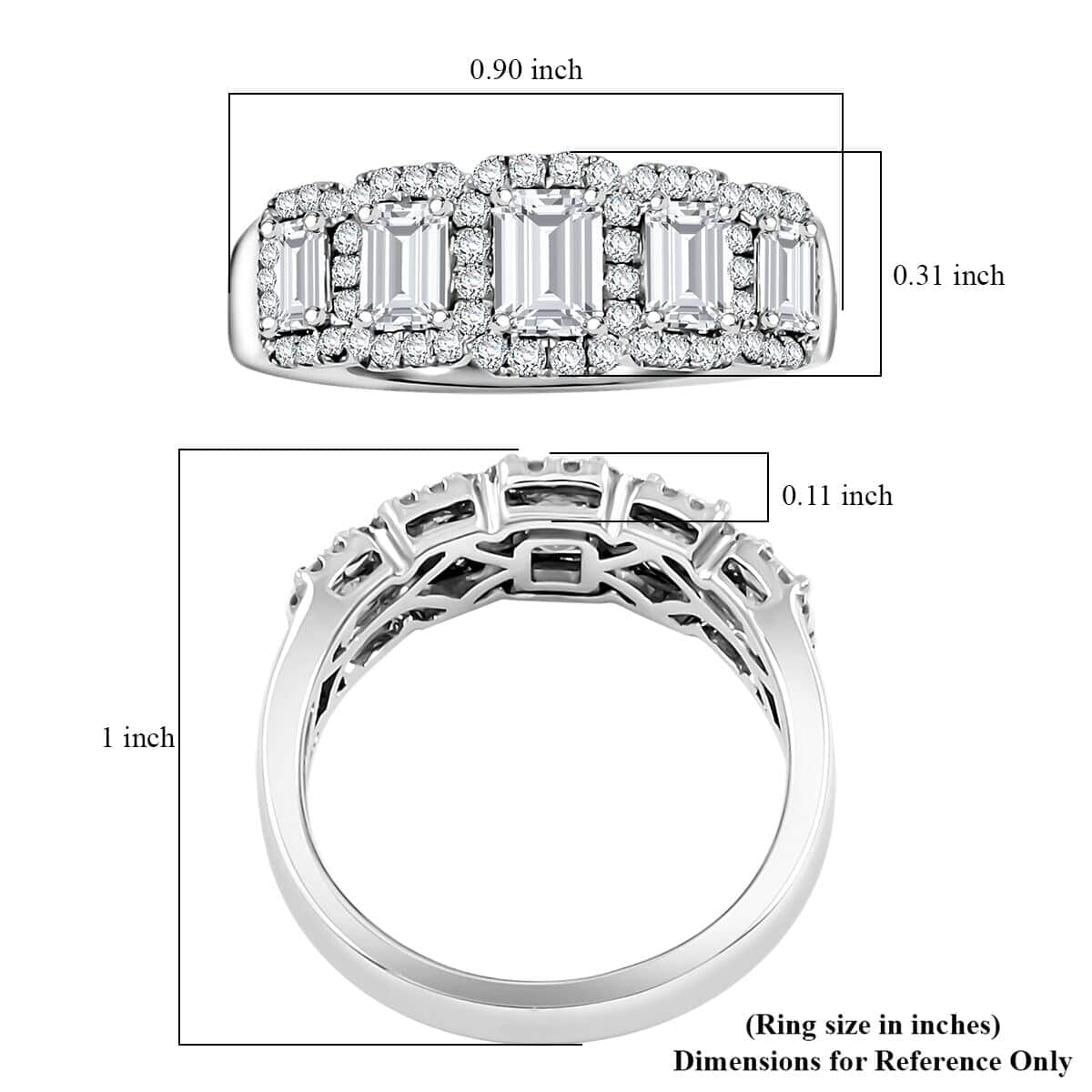 LTD Modani 950 Platinum Diamond (G VVS2) Ring (Size 8.0) (7.30 g) 1.63 ctw image number 5