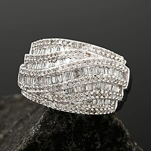 White Diamond 1.00 ctw Ring in Sterling Silver (Size 6.0)