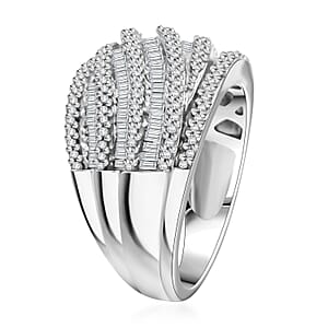 White Diamond 1.00 ctw Ring in Sterling Silver (Size 6.0)