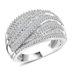 White Diamond 1.00 ctw Ring in Sterling Silver (Size 7.0)