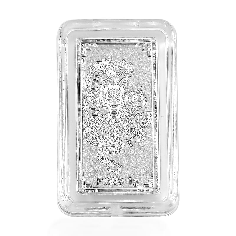 Dragon Bar 10x20x0.23mm in 999 Platinum 1 Grams
