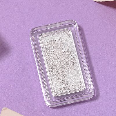Dragon Bar 10x20x0.23mm in 999 Platinum 1 Grams