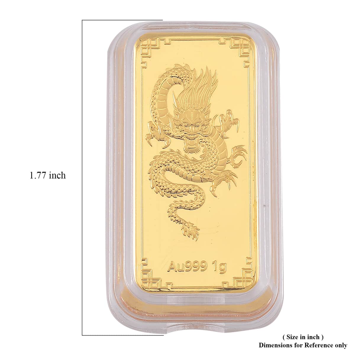 Doorbuster 24K Golden Asian Dragon Ingot 1gm image number 4