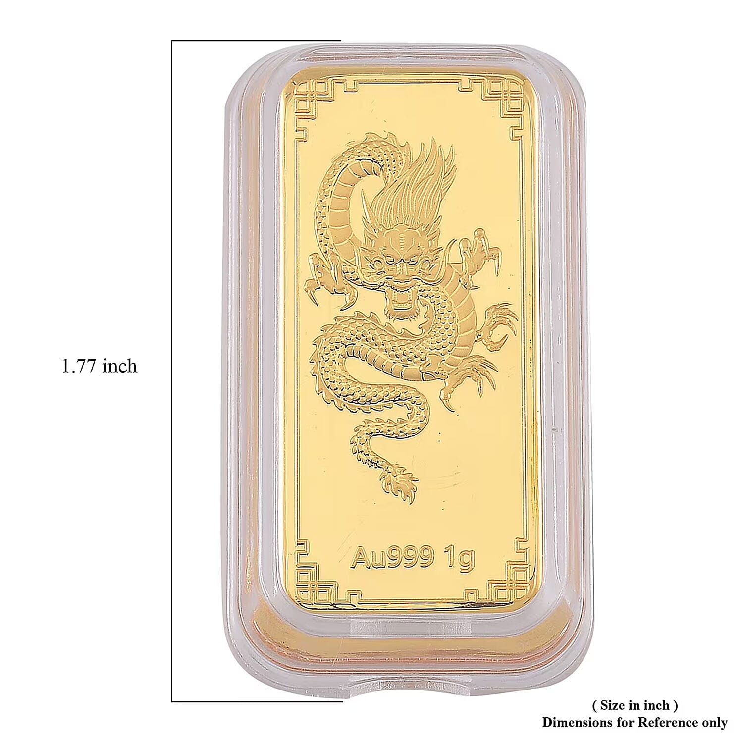 24K Golden Asian Dragon Emboss Sheet 1g