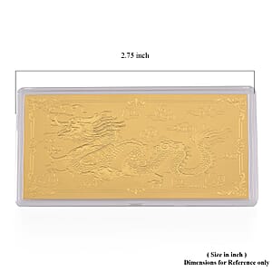 Doorbuster 24K Golden Fortune Dragon Emboss Sheet 103mmx49mm (1 g)
