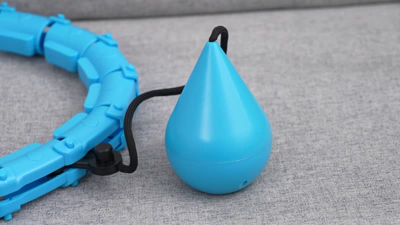 Soulsmart 24 Detachable Fitness Hula Hoop Ring with 360 Degree Auto-Spinning Ball - Blue (14.9"x1.6")