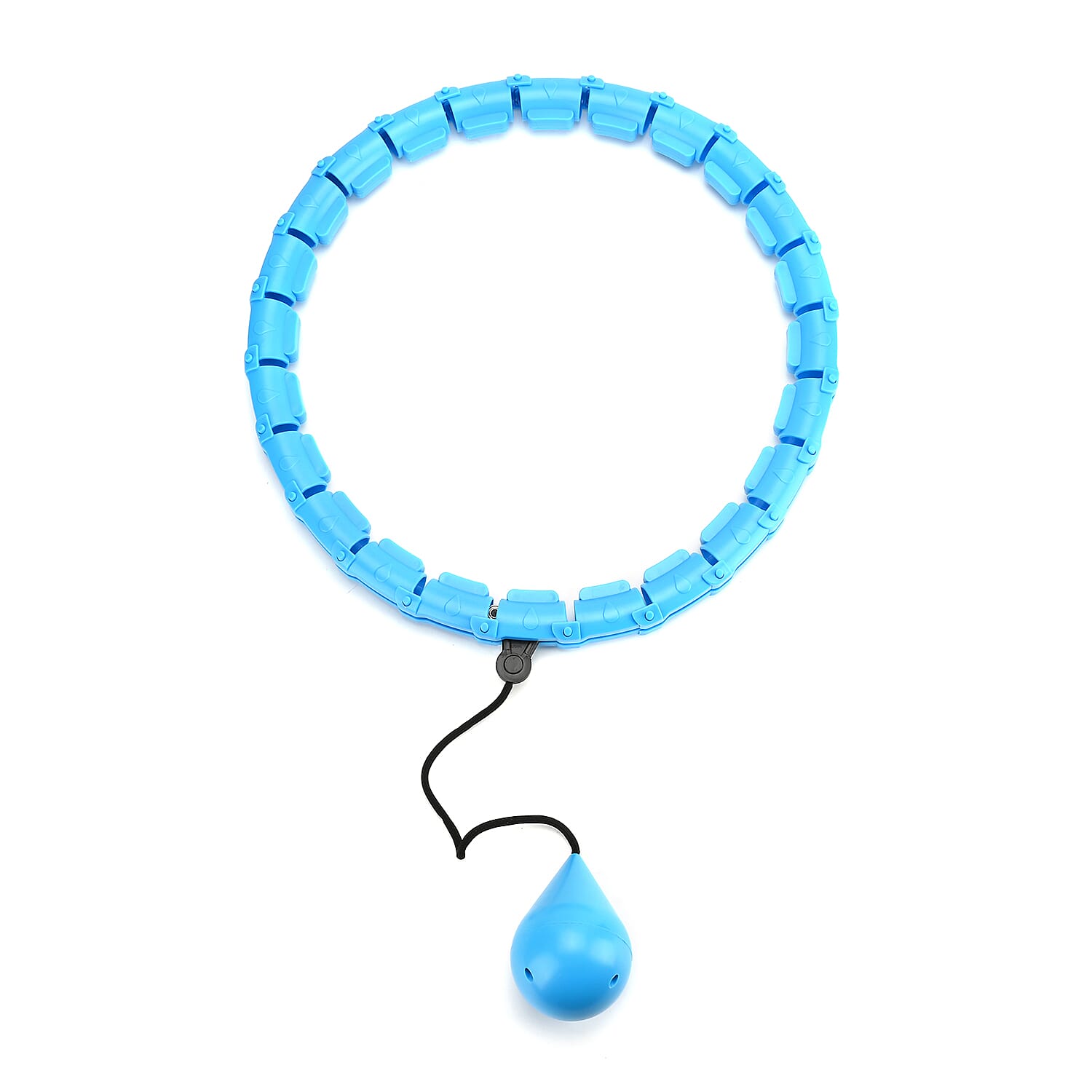 Soulsmart 24 Detachable Fitness Hula Hoop Ring with 360 Degree Auto-Spinning Ball - Blue