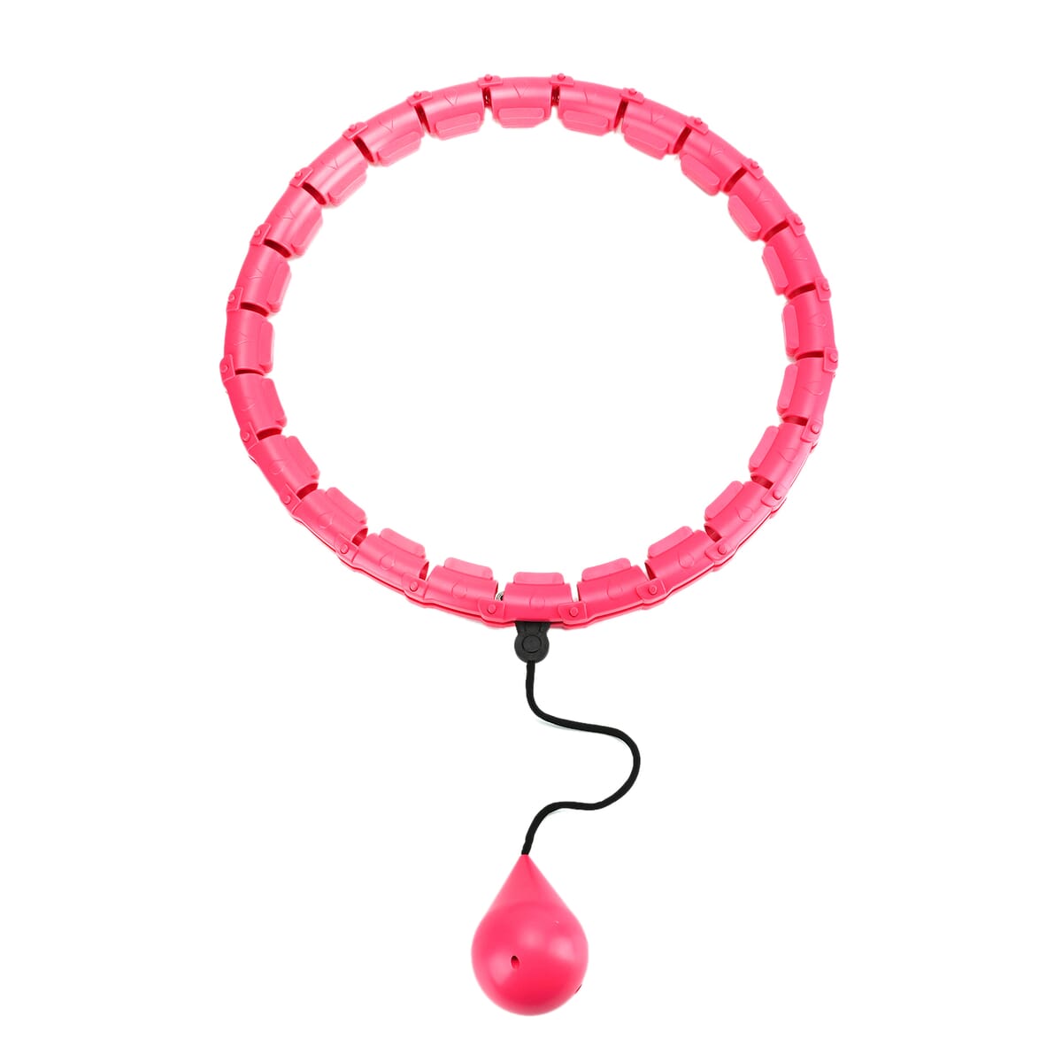 Soulsmart 24 Detachable Fitness Hula Hoop Ring with 360 Degree Auto-Spinning Ball - Pink image number 1