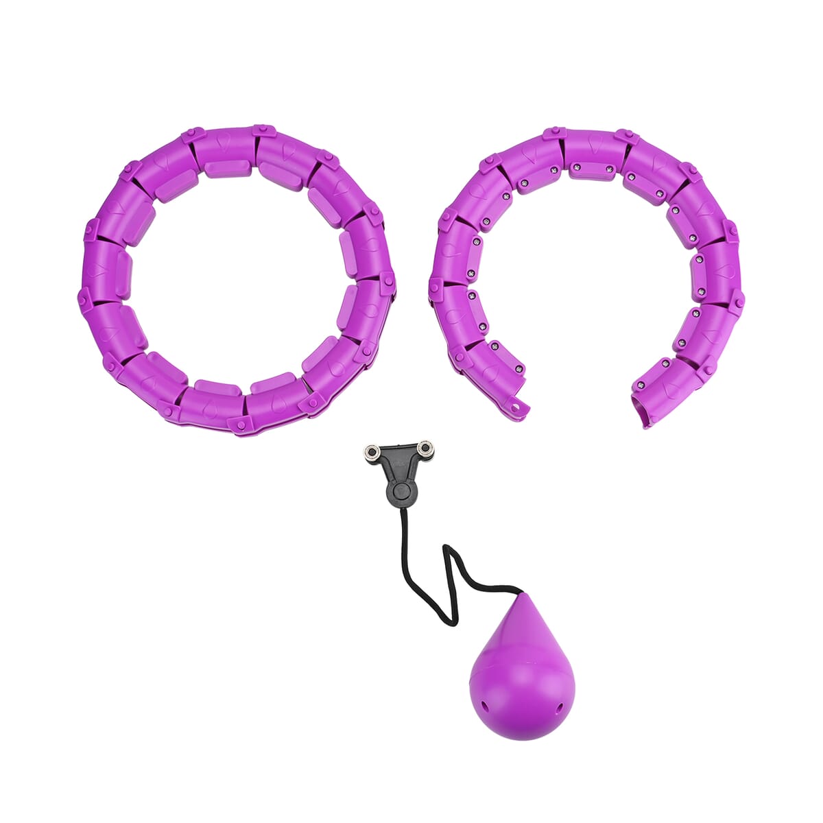 Soulsmart 24 Detachable Fitness Hula Hoop Ring with 360 Degree Auto-Spinning Ball - Purple image number 0
