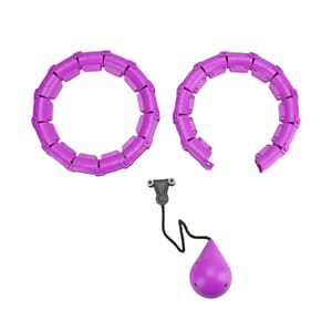 Soulsmart 24 Detachable Fitness Hula Hoop Ring with 360 Degree Auto-Spinning Ball - Purple