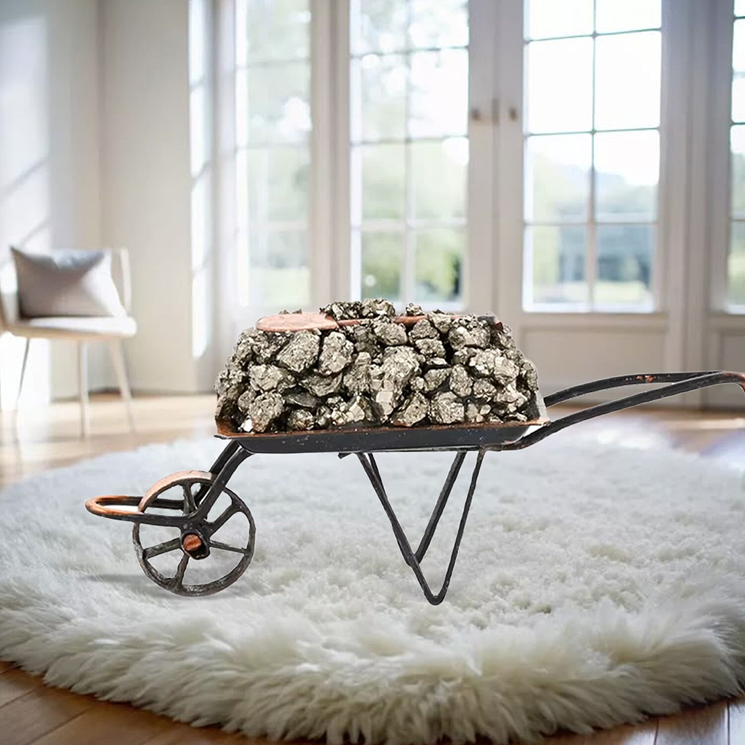 Pyrite Wheelbarrow Approx. 254ctw