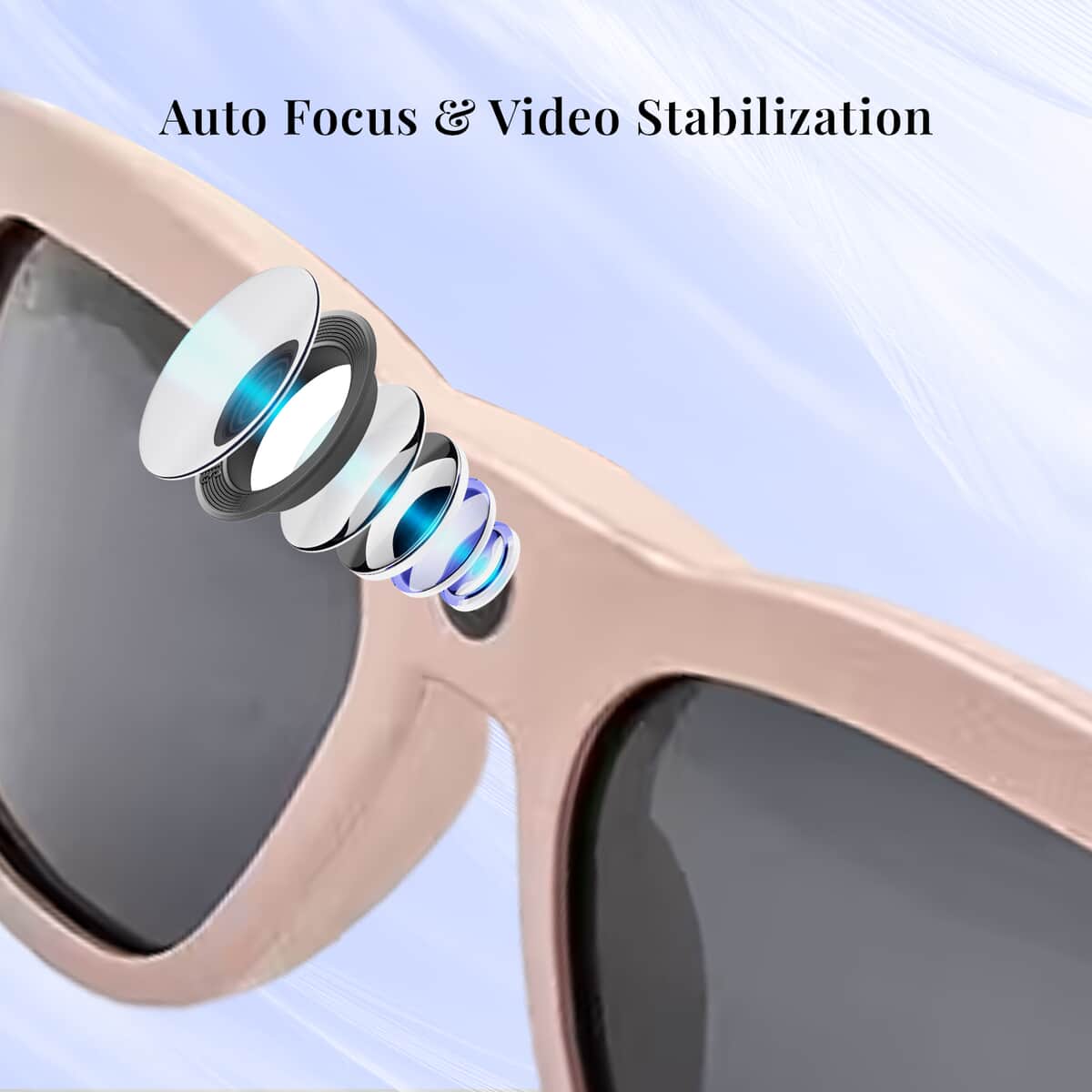 Doorbuster Go Vision Royale HD Video Recording Sunglasses with Auto Focus (8MP, 1920x1080p,30FPS) -Rose Gold image number 2