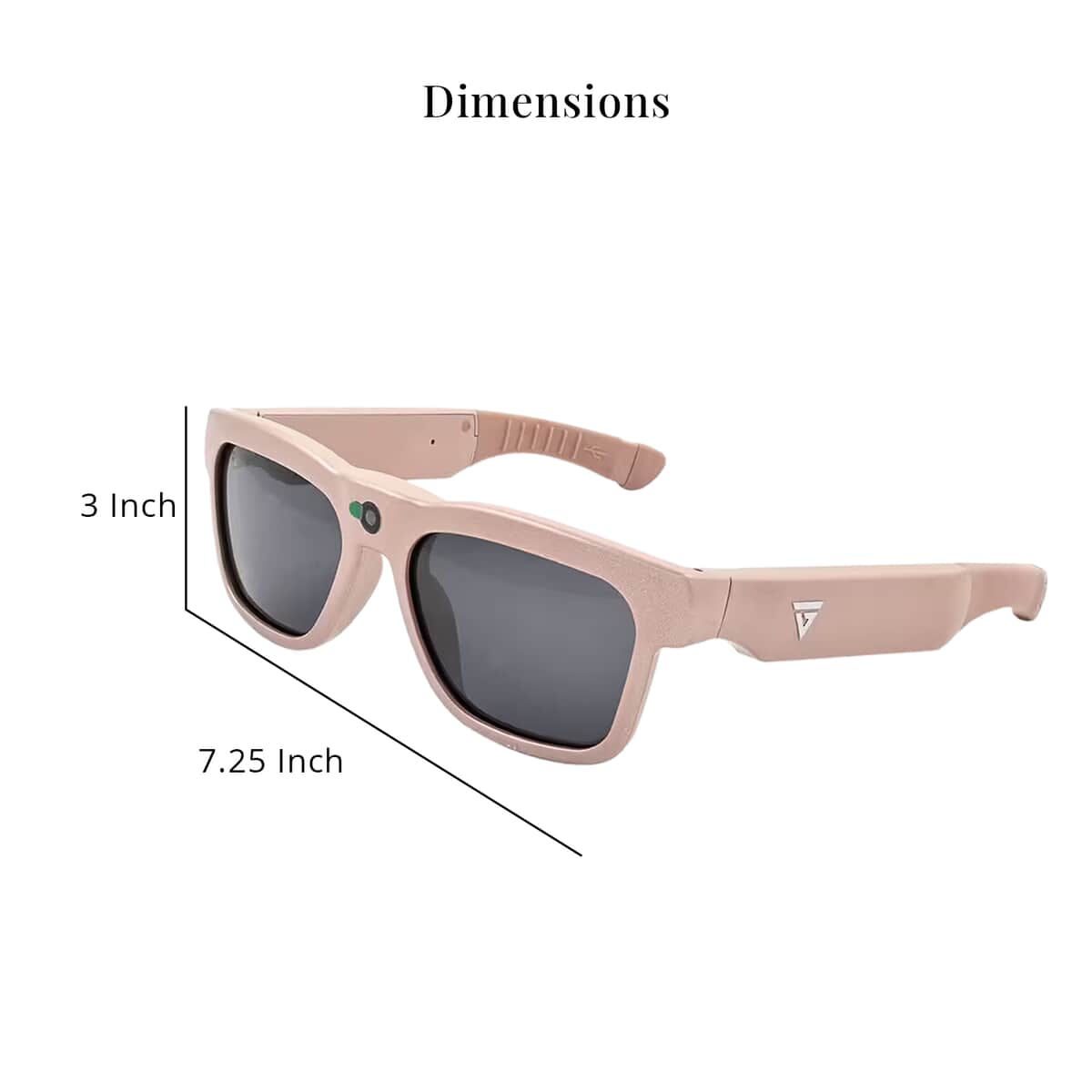 Doorbuster Go Vision Royale HD Video Recording Sunglasses with Auto Focus (8MP, 1920x1080p,30FPS) -Rose Gold image number 5