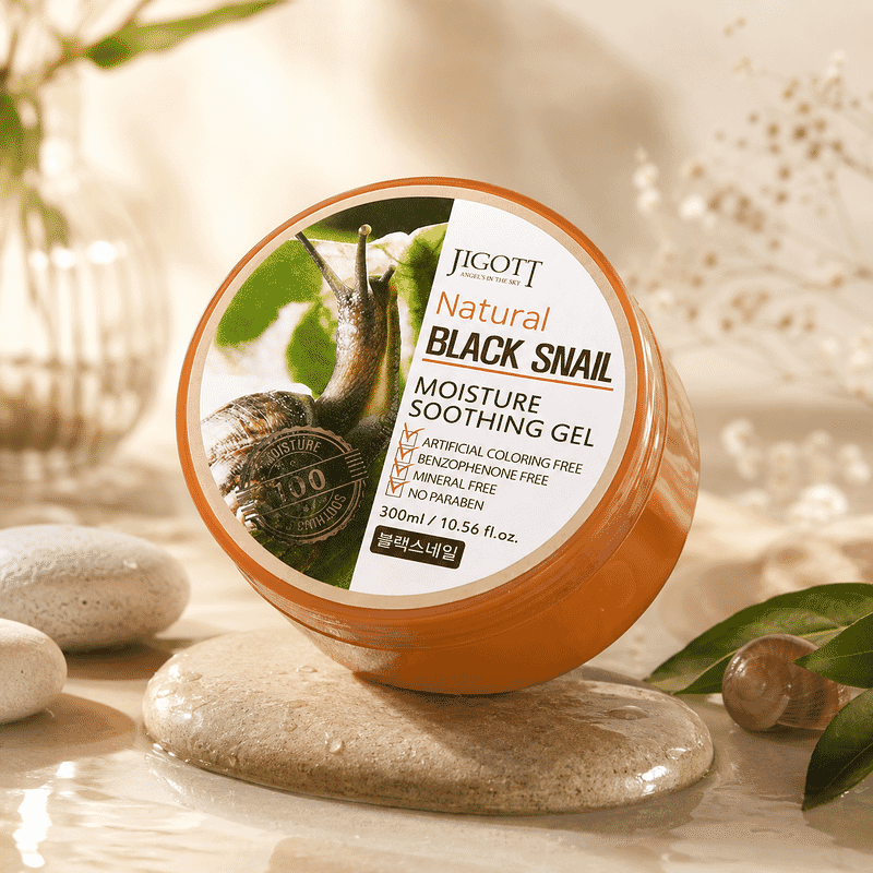Jigott Natural Black Snail Moisture Soothing Gel