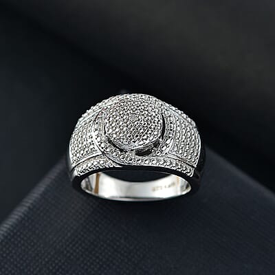 Karis White Diamond Accent Ring in Platinum Bond (Size 10.0)