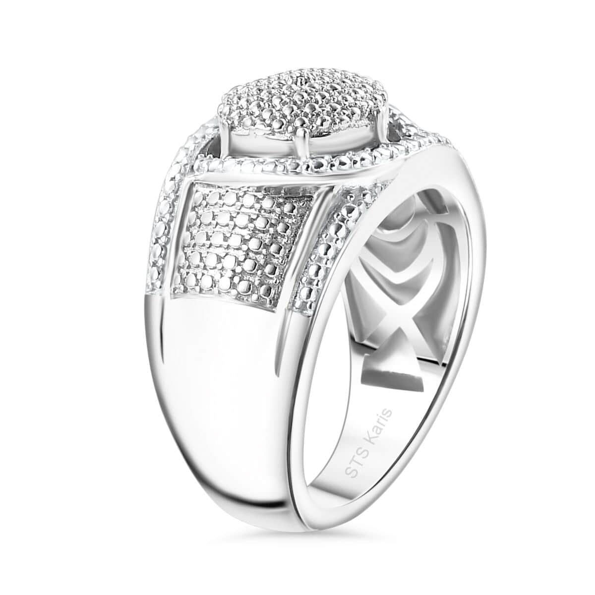 Karis White Diamond Accent Ring in Platinum Bond (Size 10.0) image number 3