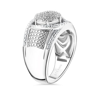 Karis White Diamond Accent Ring in Platinum Bond (Size 10.0)