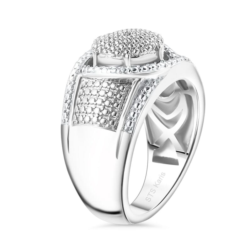 Karis White Diamond Accent Ring in Platinum Bond (Size 10.0)
