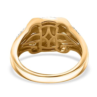 Karis White Diamond Accent Fancy Ring in 18K YG Plated (Size 10.0)
