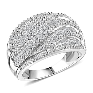 Diamond 1.00 ctw Ring in Sterling Silver (Size 9.0) 