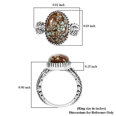 Artisan Crafted Blue Horizon Turquoise 5.00 ctw Solitaire Ring in Sterling Silver (Size 10.0)