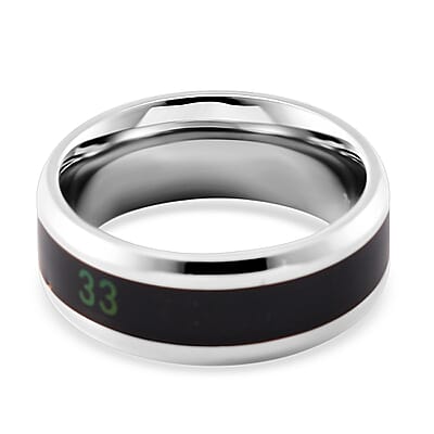 Celsius Temperature Mood Change Band Ring in Stainless Steel (Size 10.0)