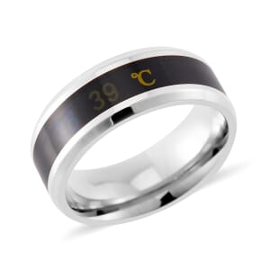 Celsius Temperature Mood Change Band Ring in Stainless Steel (Size 7.0)