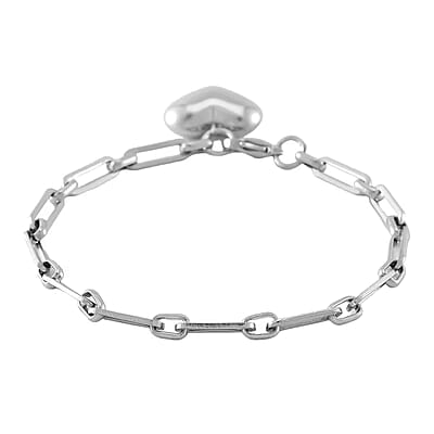 Heart Bracelet in Stainless Steel (6.50-8In)
