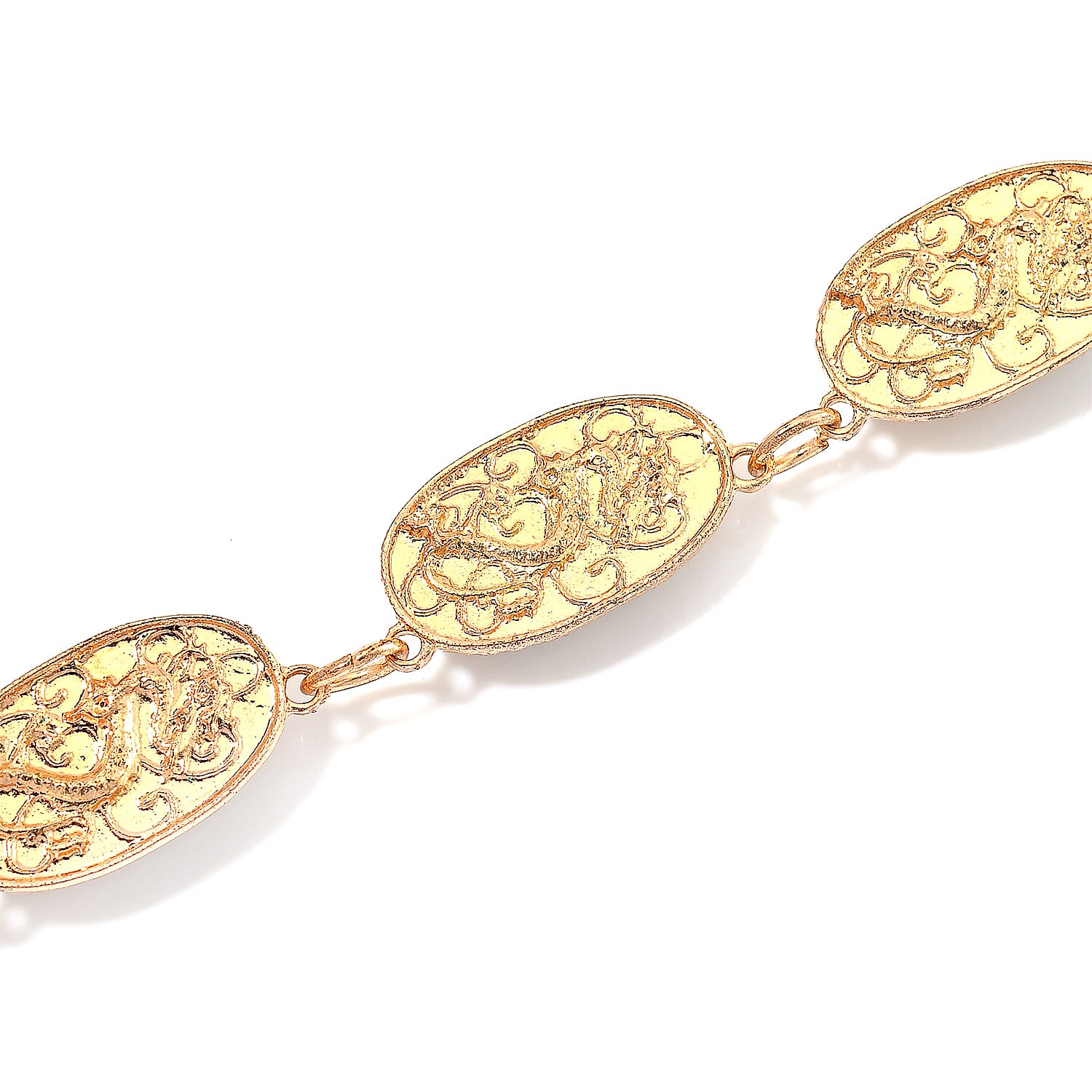 Yellow Tigers Eye 170.00 ctw Necklace 18-20 Inches in Goldtone