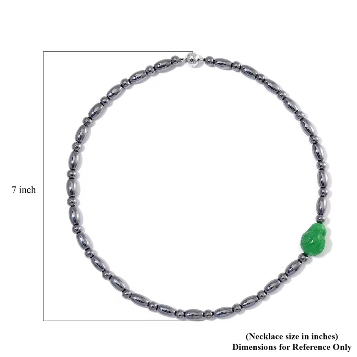 Green Jade (D) Leopard Carved and Terahertz 200.00 ctw Beaded Knotted Necklace in Rhodium Over Sterling Silver 20 Inches image number 6