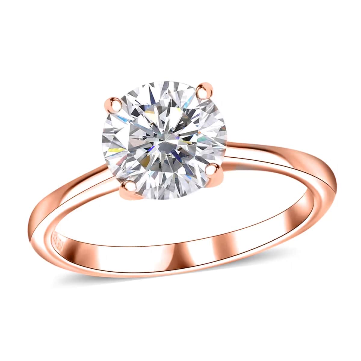 J Francis Embellished with Zirconia by Swarovski 3.40 ctw Solitaire Ring in 18K Vermeil Rose Gold Over Sterling Silver (Size 10.0) image number 0