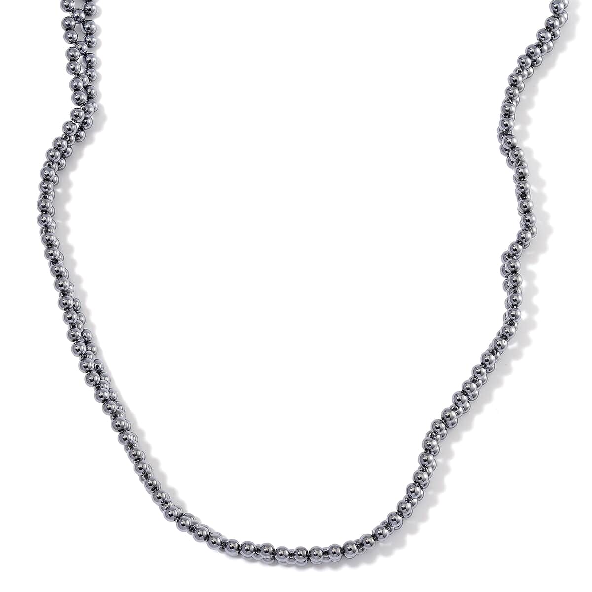 Terahertz Beaded 90.00 ctw Necklace in Stainless Steel 16.5-20.50 Inches image number 0