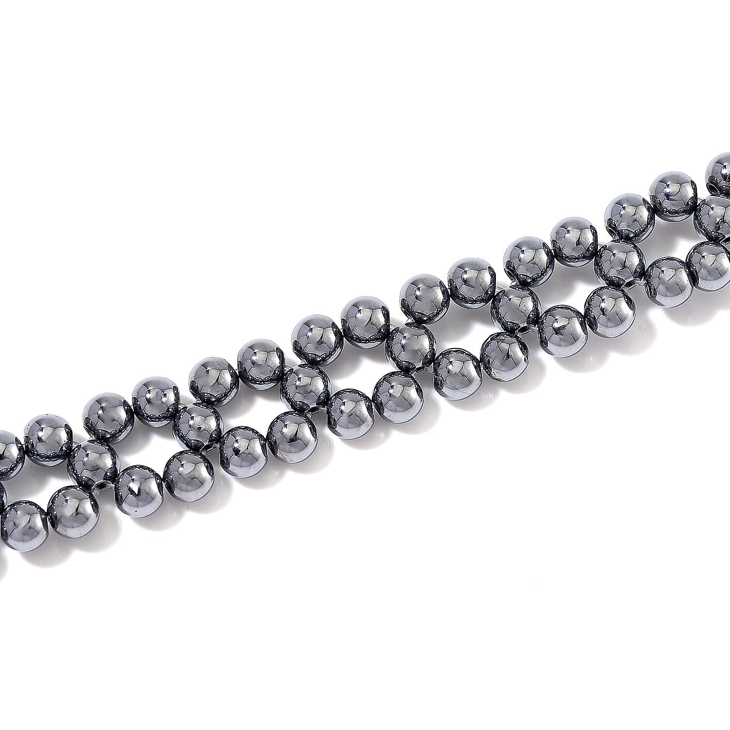 Terahertz Beaded 90.00 ctw Necklace in Stainless Steel 16.5-20.50 Inches