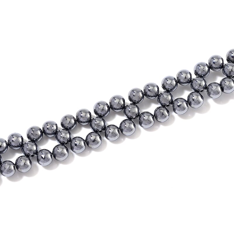 Terahertz Beaded 90.00 ctw Necklace in Stainless Steel 16.5-20.50 Inches