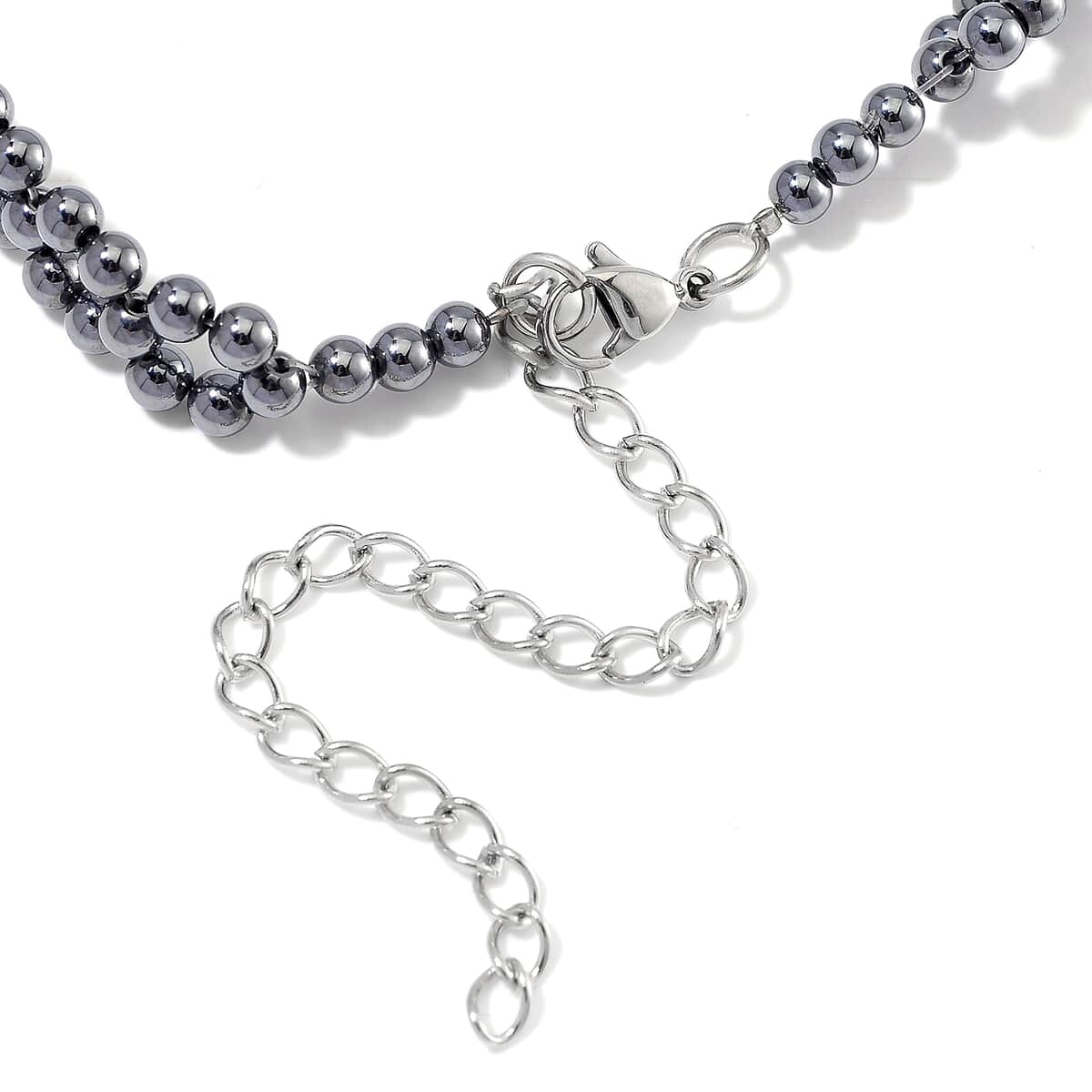 Terahertz Beaded 90.00 ctw Necklace in Stainless Steel 16.5-20.50 Inches image number 4