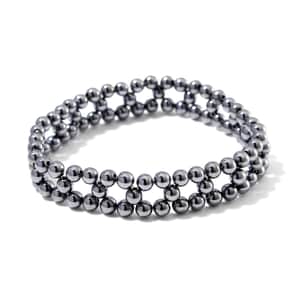 Terahertz 50.00 ctw 2 Row Beaded Stretch Bracelet