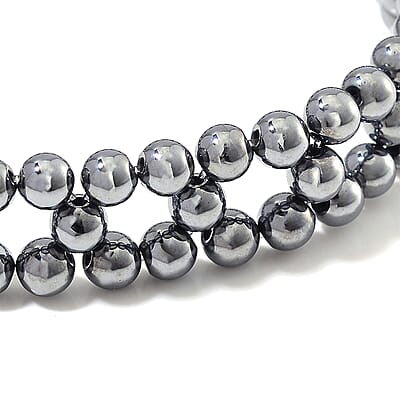 Terahertz 50.00 ctw 2 Row Beaded Stretch Bracelet