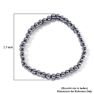 Terahertz 50.00 ctw 2 Row Beaded Stretch Bracelet