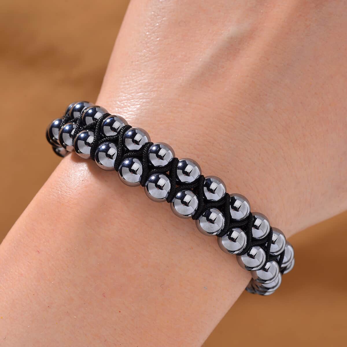 Doorbuster Terahertz 90.00 ctw Beaded Adjustable Code Bracelet (6.75-9.00In) image number 1