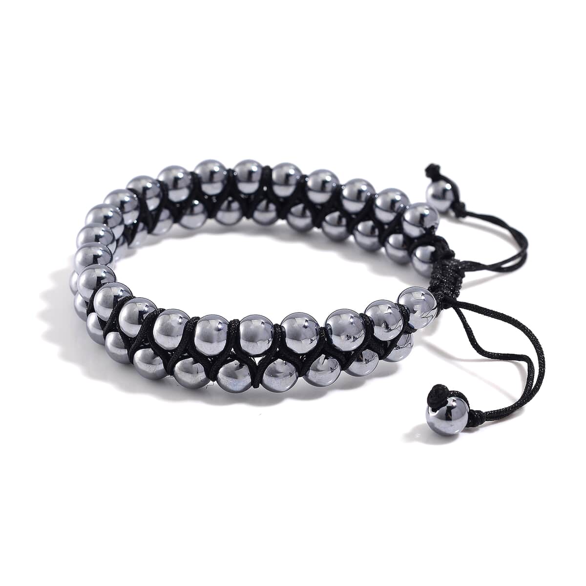 Doorbuster Terahertz 90.00 ctw Beaded Adjustable Code Bracelet (6.75-9.00In) image number 2