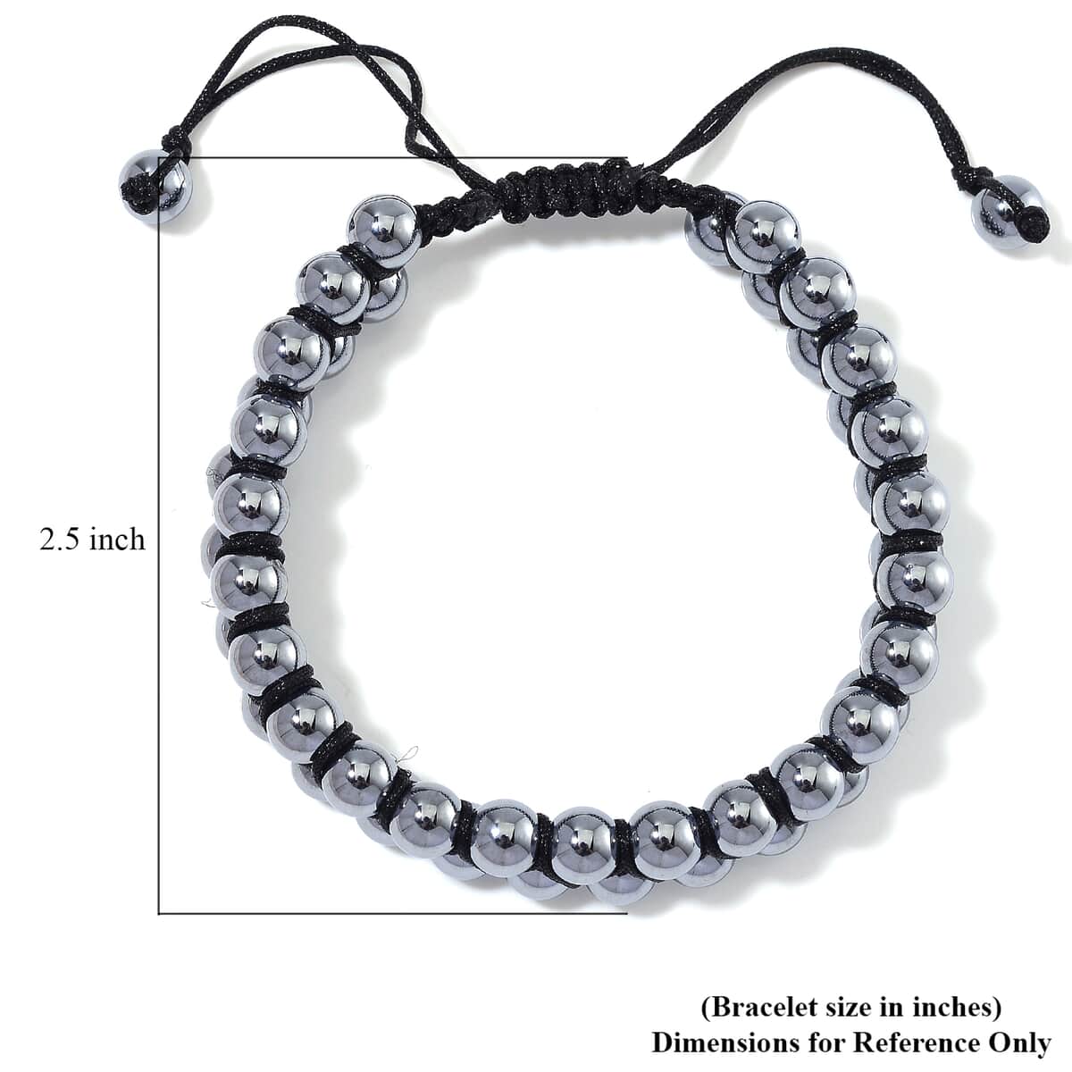 Doorbuster Terahertz 90.00 ctw Beaded Adjustable Code Bracelet (6.75-9.00In) image number 5