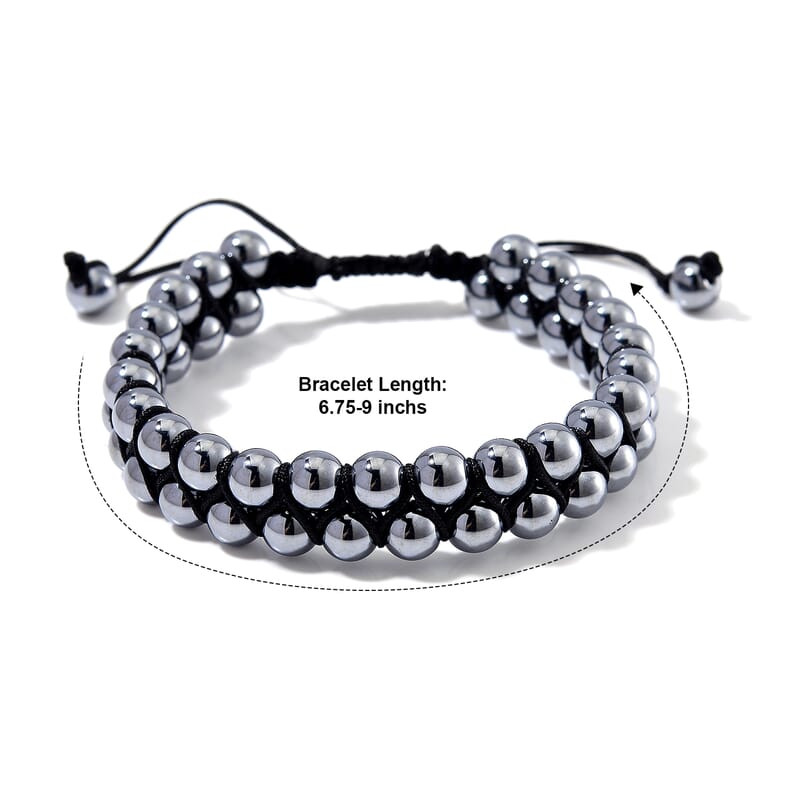 Terahertz 90.00 ctw Beaded Adjustable Cord Bracelet (6.75-9.00In)